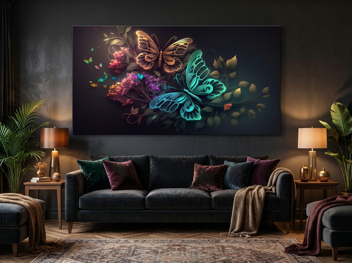 Ethereal Luminous Butterfly Art