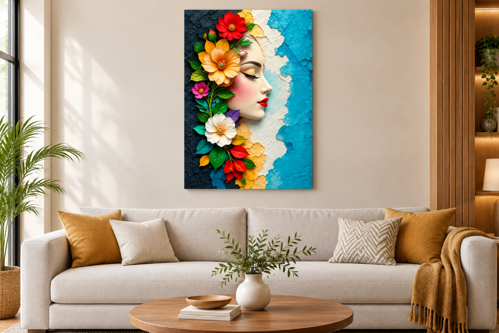 Colorful Floral Profile – Blooming Beauty