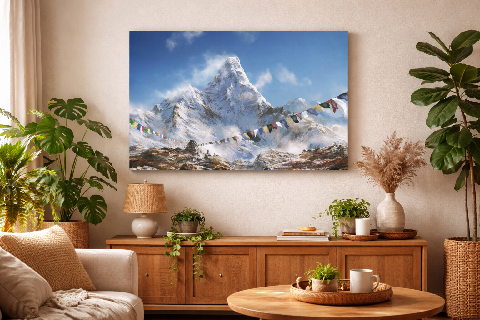Mt. Everest Himalayan Prayer Flags Wall Art