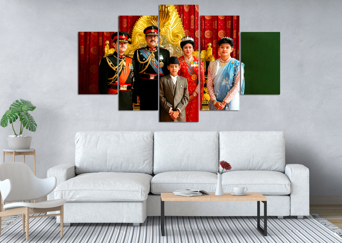 Nepalese Royal Family Historical Canvas Wall Art